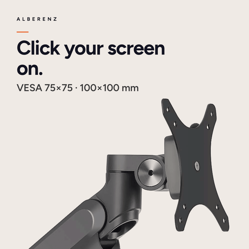 Alberenz® Einzel-Monitorarm mit Gasfeder, dunkelgrau