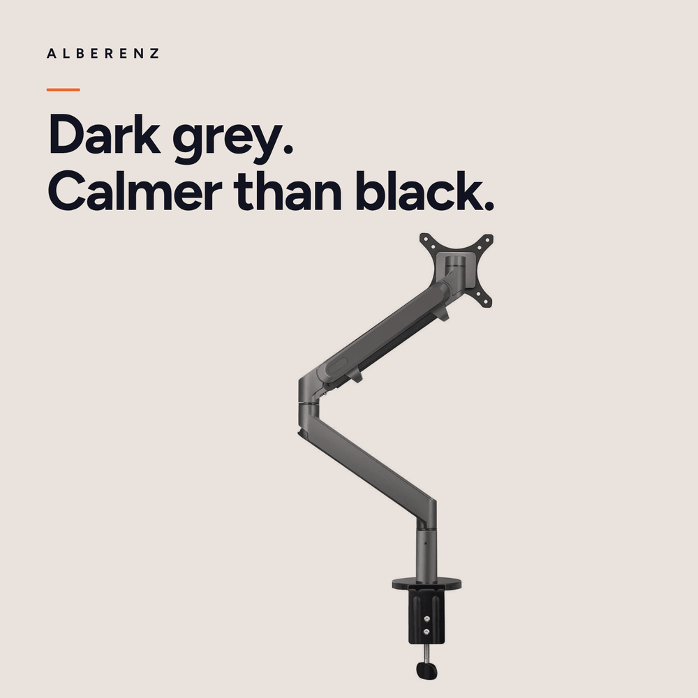 Alberenz® Einzel-Monitorarm mit Gasfeder, dunkelgrau