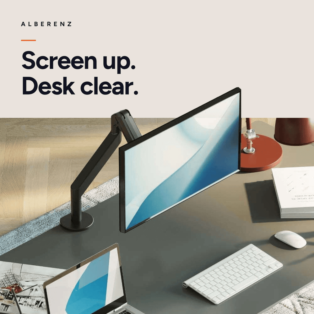 Alberenz® Einzel-Monitorarm mit Gasfeder, dunkelgrau