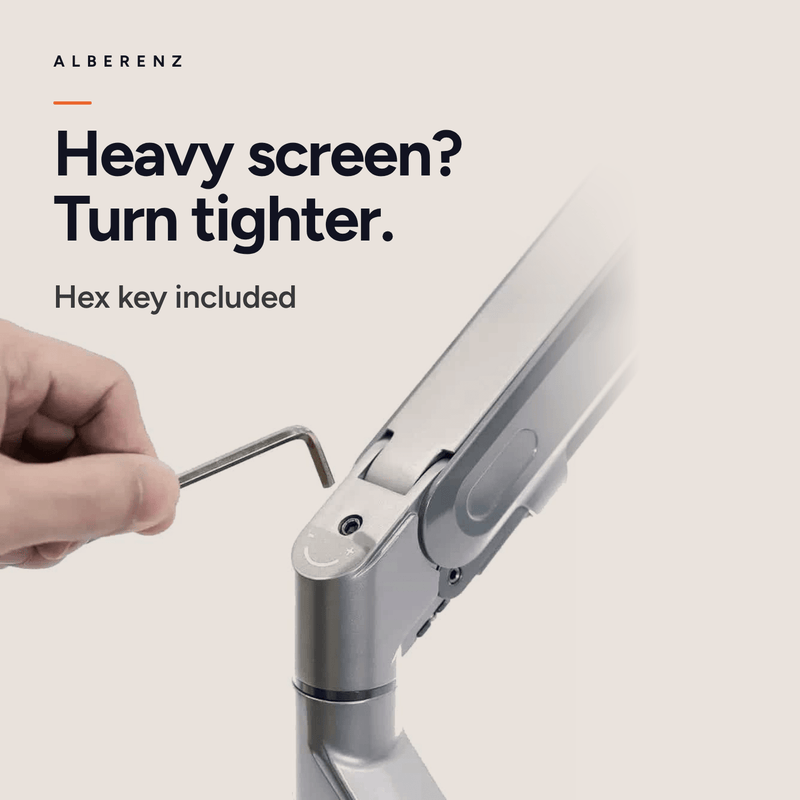 Alberenz® Monitorhalterung mit Gasfeder Silber