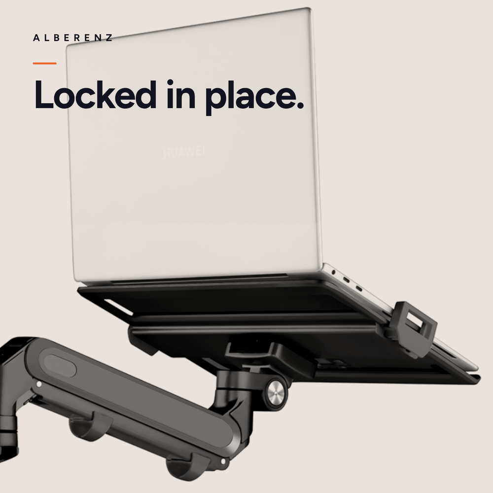 Alberenz® Laptop Monitorarm mit Gasfeder schwarz