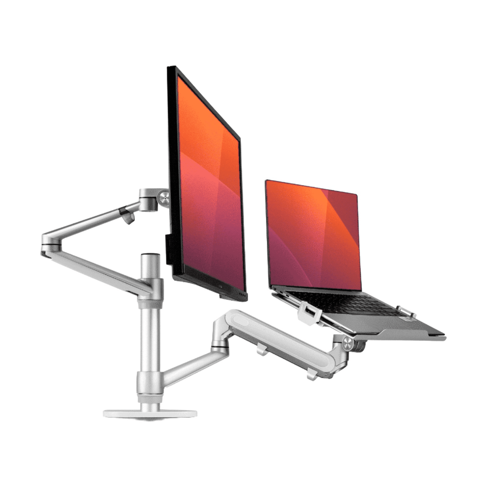 Alberenz® Laptop Monitorarm mit Gasfeder silber