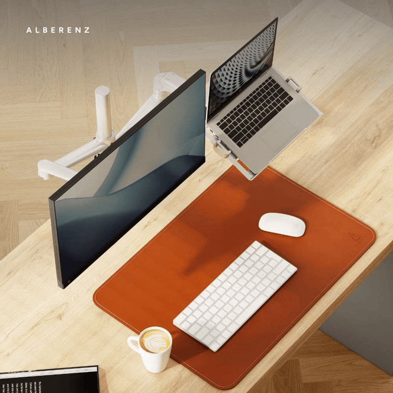 Alberenz® Laptop Monitorarm mit Gasfeder silber