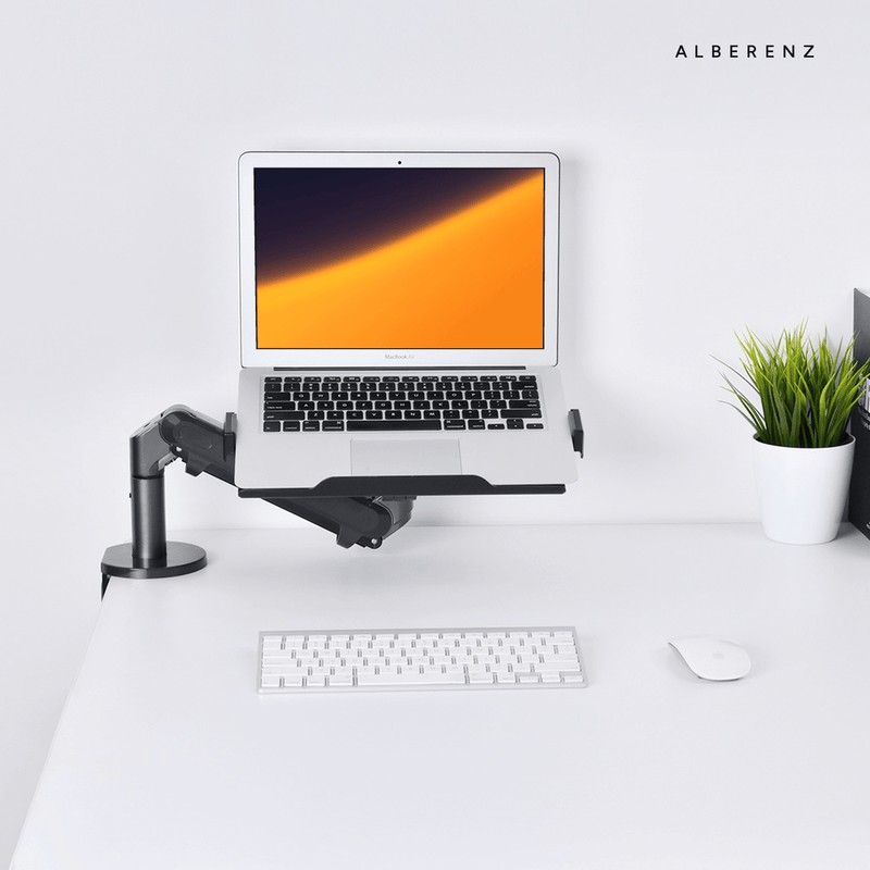 Alberenz® Laptoparm mit Gasfeder - Dunkelgrau