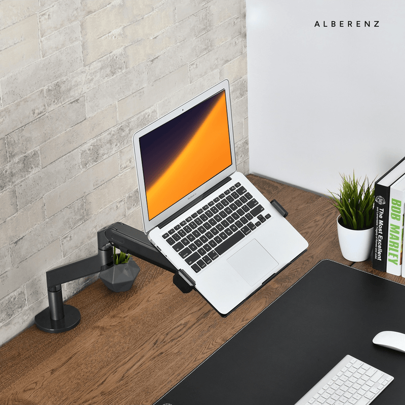 Alberenz® Laptoparm mit Gasfeder - Dunkelgrau
