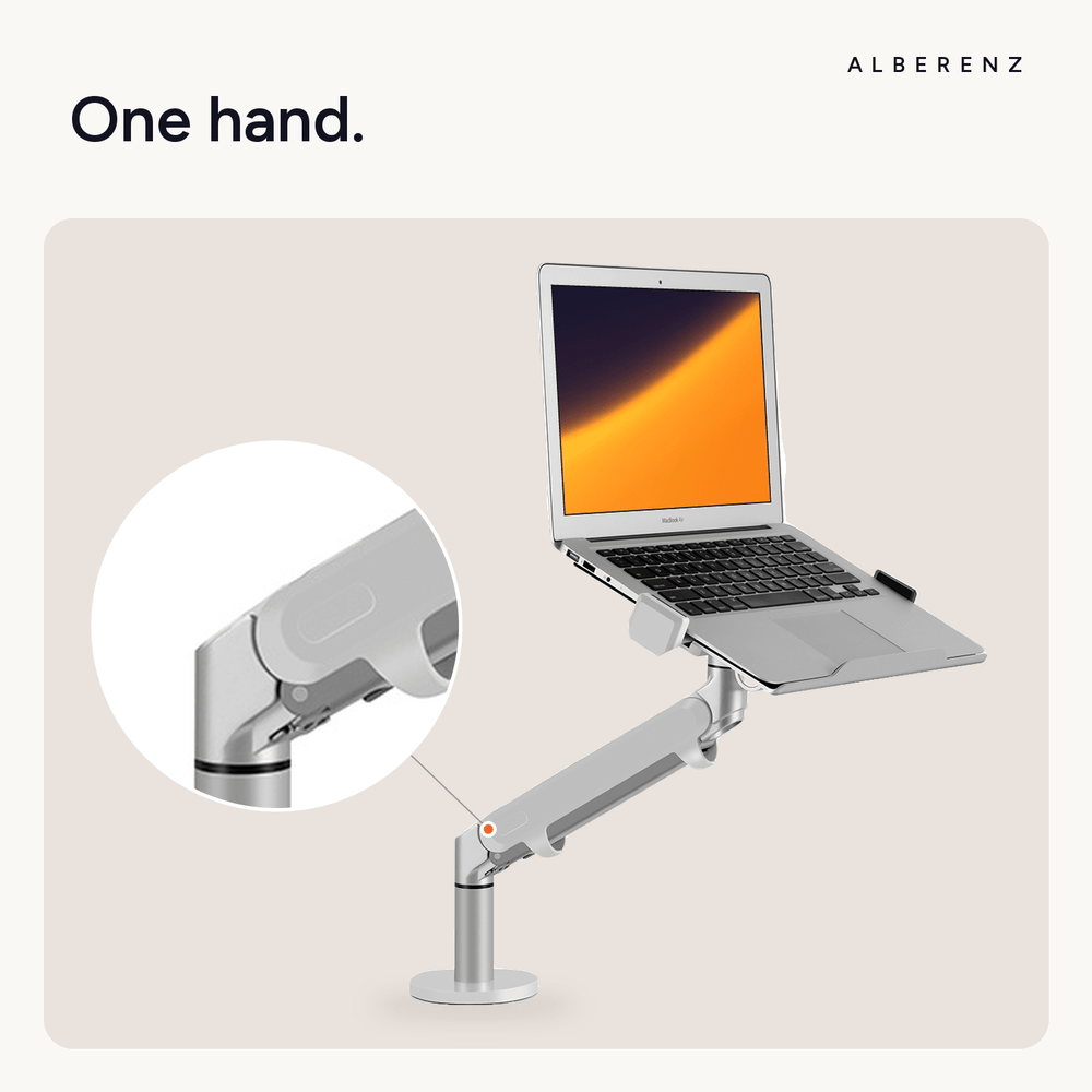 Alberenz® Laptoparm Gasfeder Silber