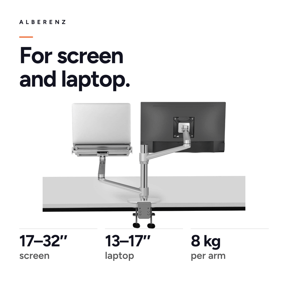 Alberenz® Laptop Monitorhalterung Silber
