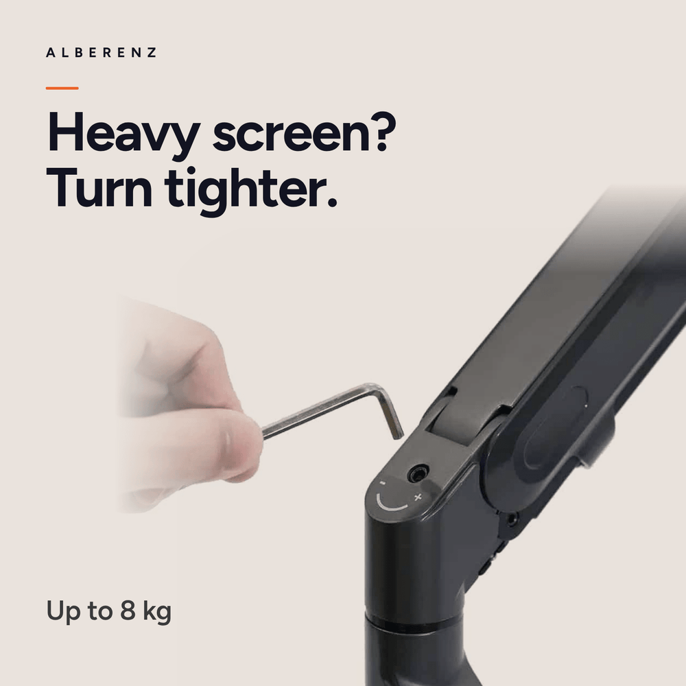 Alberenz® Monitorhalterung Wand Gasfeder Dunkelgrau