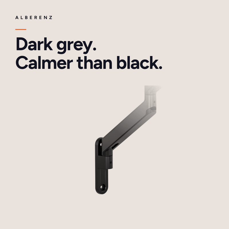 Alberenz® Monitorhalterung Wand Gasfeder Dunkelgrau