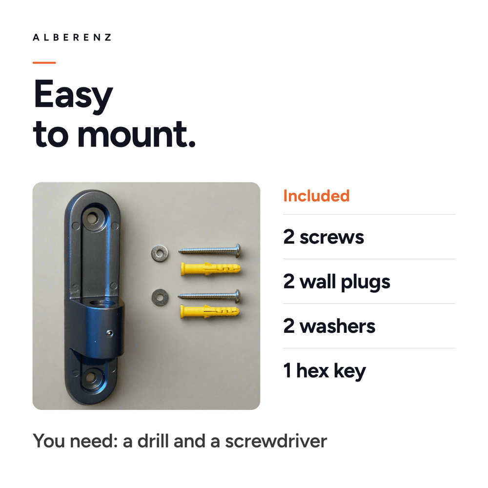 Alberenz® Monitorhalterung Wand Gasfeder Dunkelgrau