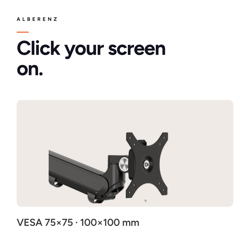 Alberenz® Monitorhalterung Wand Gasfeder Dunkelgrau