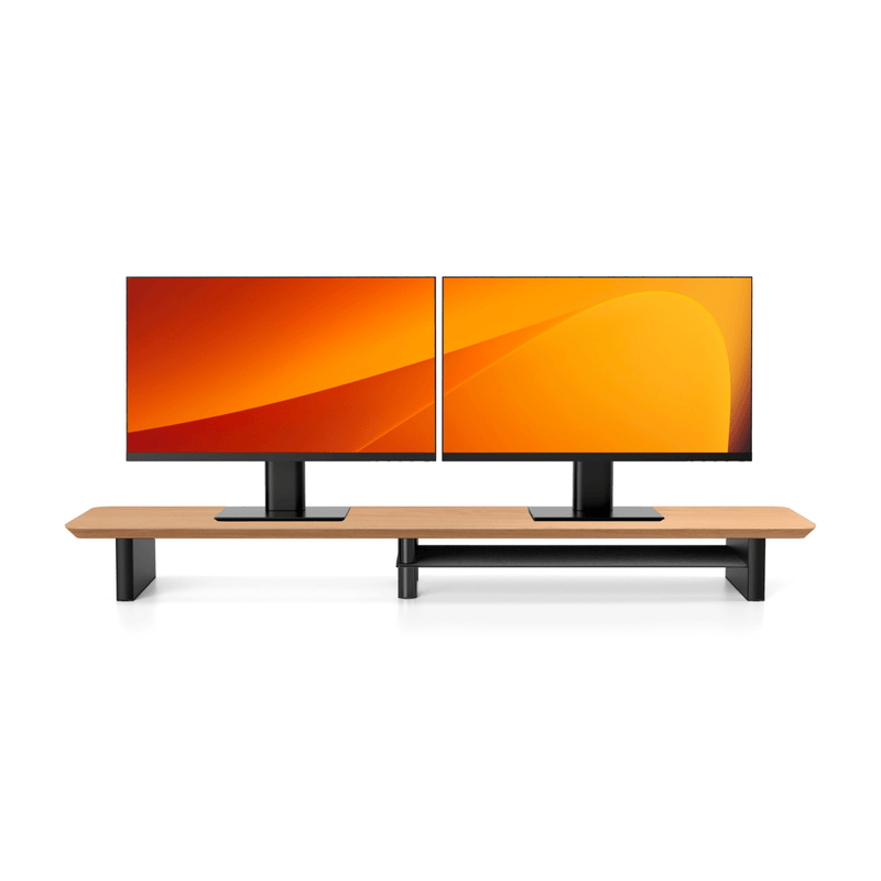 Alberenz® Monitorständer aus Eichenholz - 2 Monitore