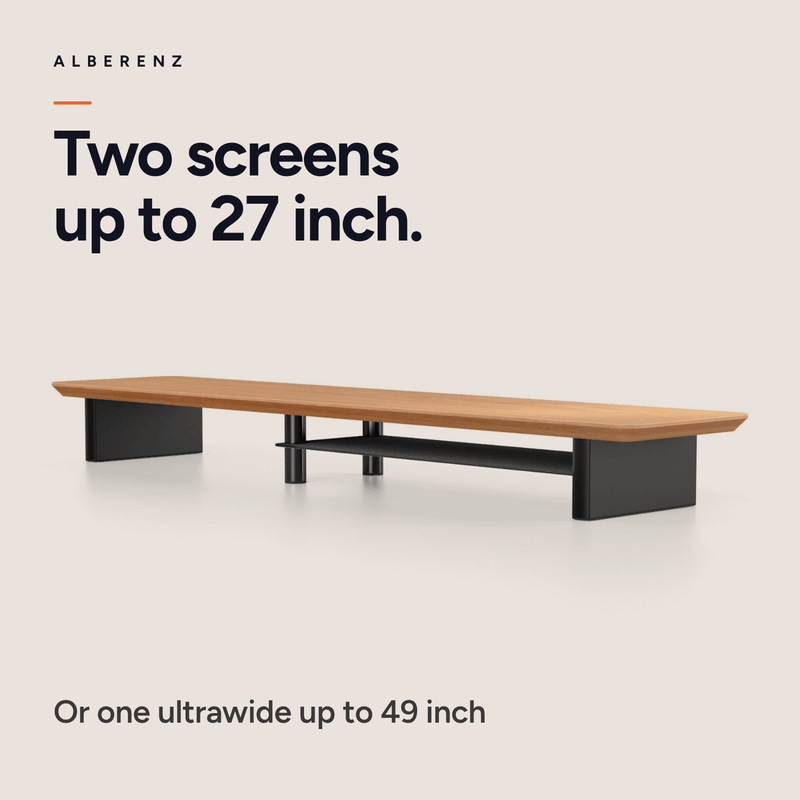 Alberenz® Monitorständer aus Eichenholz - 2 Monitore