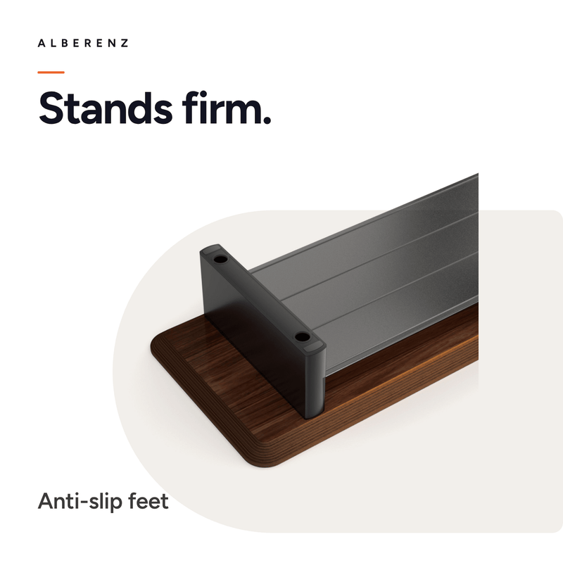 Alberenz® Monitorständer aus Walnussholz - 2 Monitore
