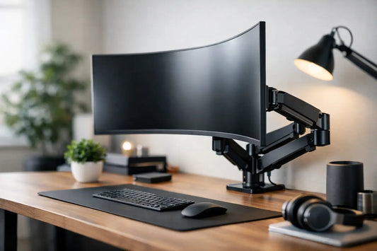 Curved Monitor Mounting for a Better Desk Setup - Alberenz
