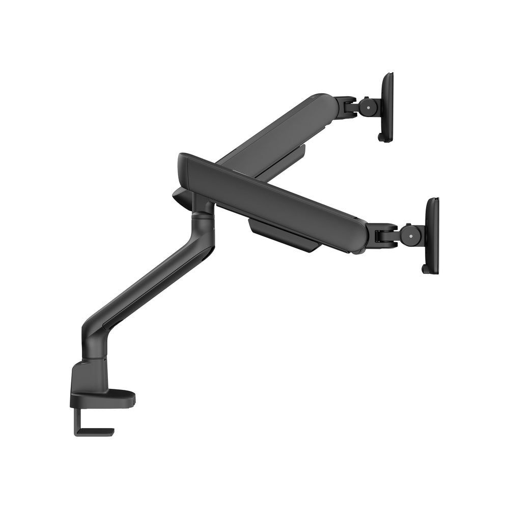 Alberenz Doppel-Monitorhalter Gasfeder - Bis zu 35" - Mit USB - Schwarz