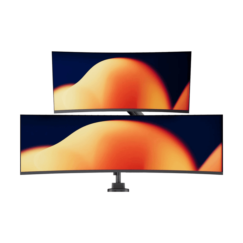 Alberenz® Doppelter Heavy Duty Monitorarm mit Gasfeder (2 Bildschirme bis 57 Zoll)