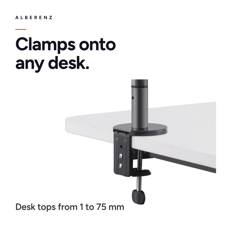 Alberenz® Einzel-Monitorarm mit Gasfeder, dunkelgrau