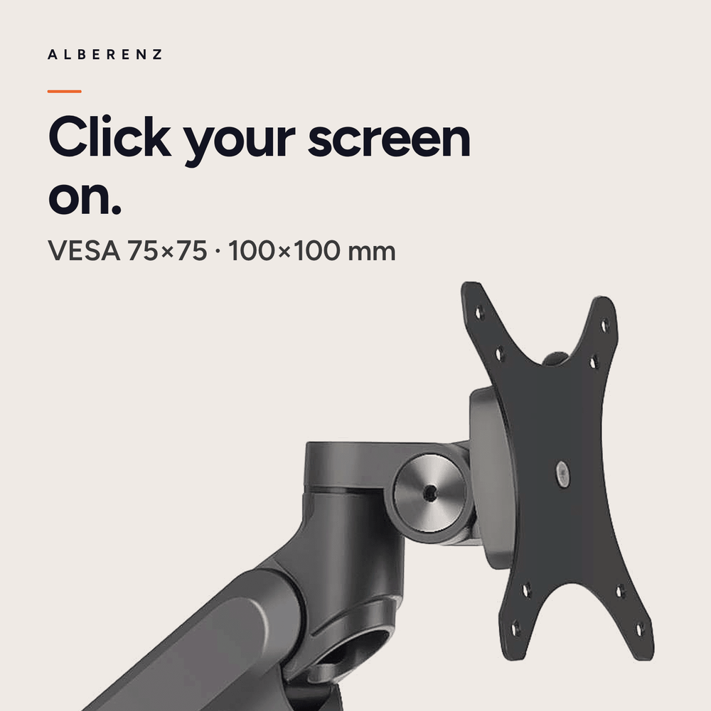 Alberenz® Einzel-Monitorarm mit Gasfeder, dunkelgrau