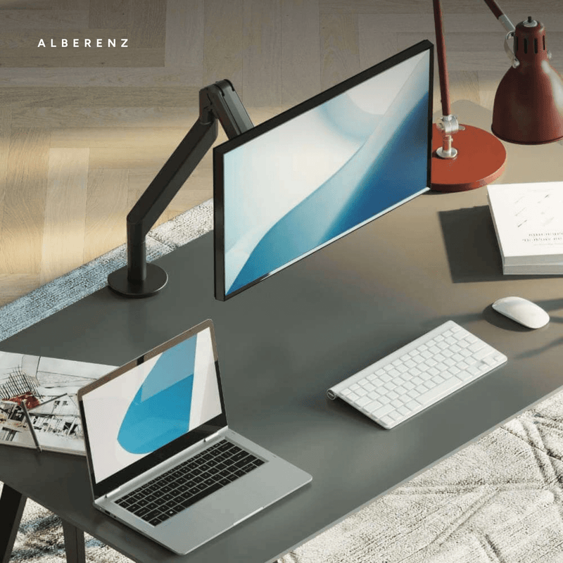 Alberenz® Einzel-Monitorarm mit Gasfeder, dunkelgrau