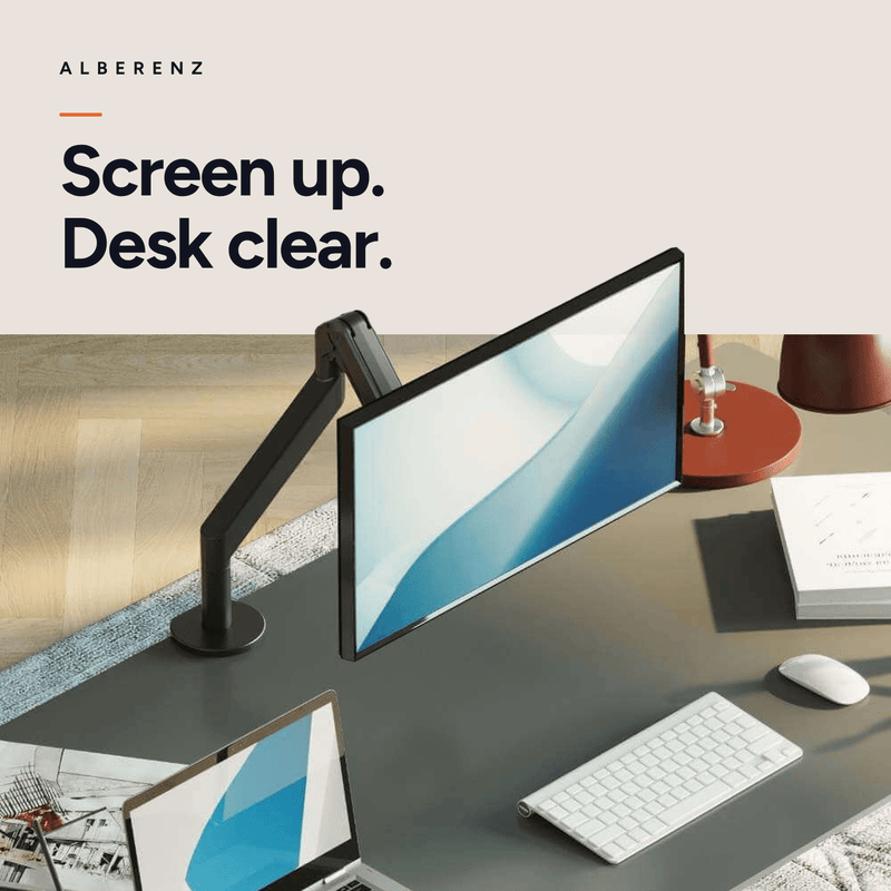 Alberenz® Einzel-Monitorarm mit Gasfeder, dunkelgrau
