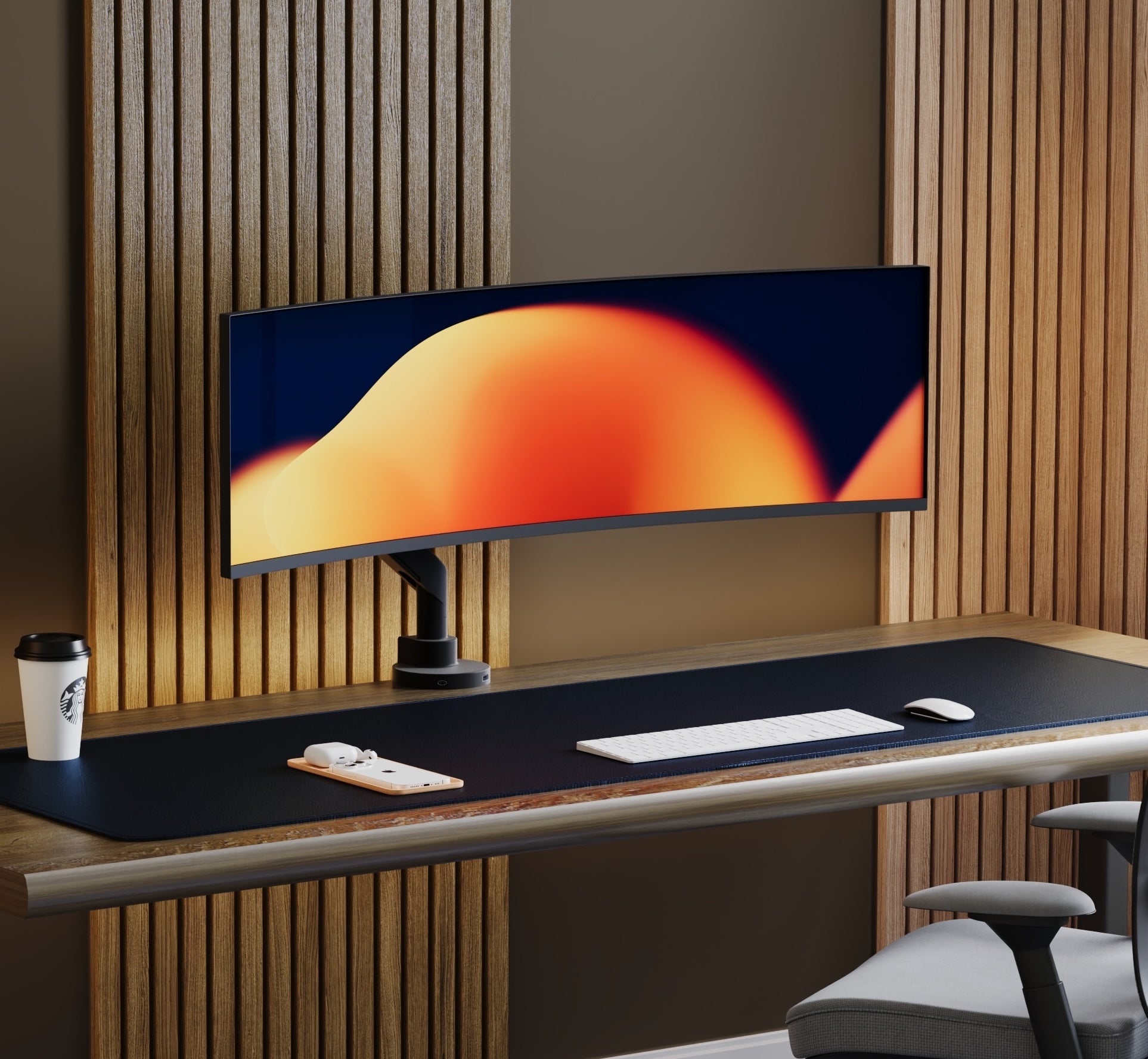 Alberenz® Heavy Duty Gas Spring Monitor Mount (up to 57 inches) - Alberenz - Monitor mount