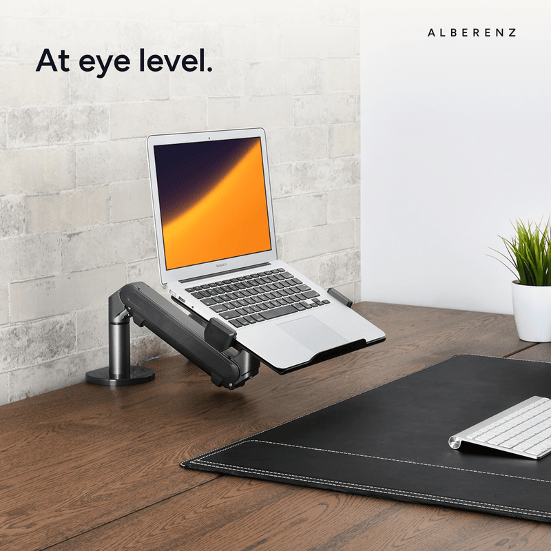 Alberenz® Laptoparm mit Gasfeder - Dunkelgrau