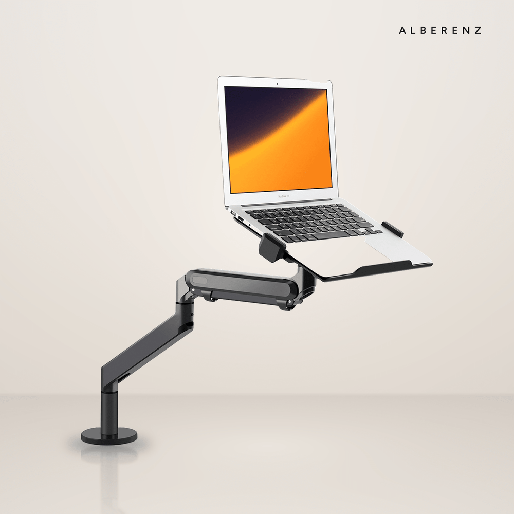 Alberenz® Laptoparm mit Gasfeder - Dunkelgrau