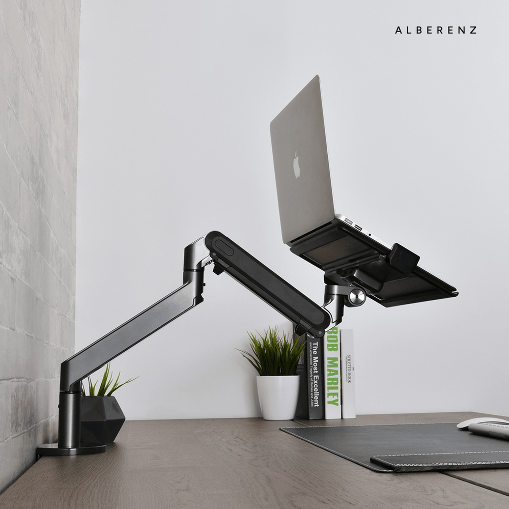Alberenz® Laptoparm mit Gasfeder - Dunkelgrau