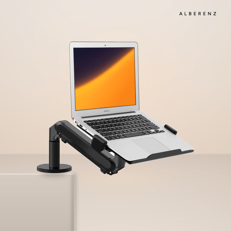 Alberenz® Laptoparm mit Gasfeder - Dunkelgrau