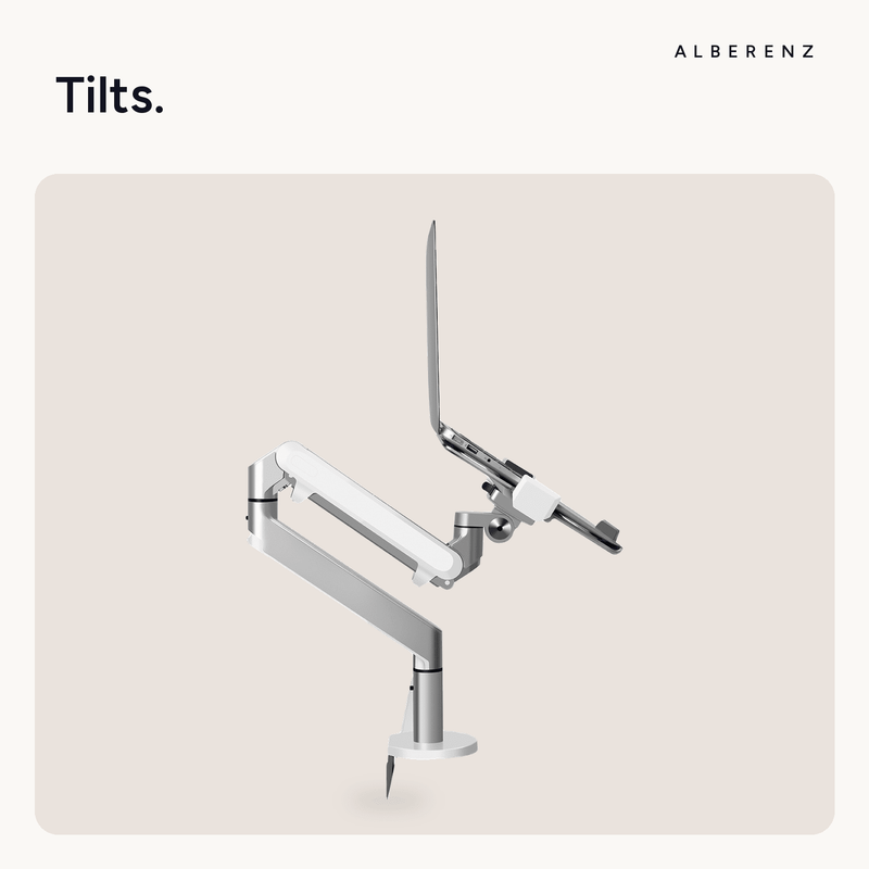 Alberenz® Laptoparm Gasfeder Silber