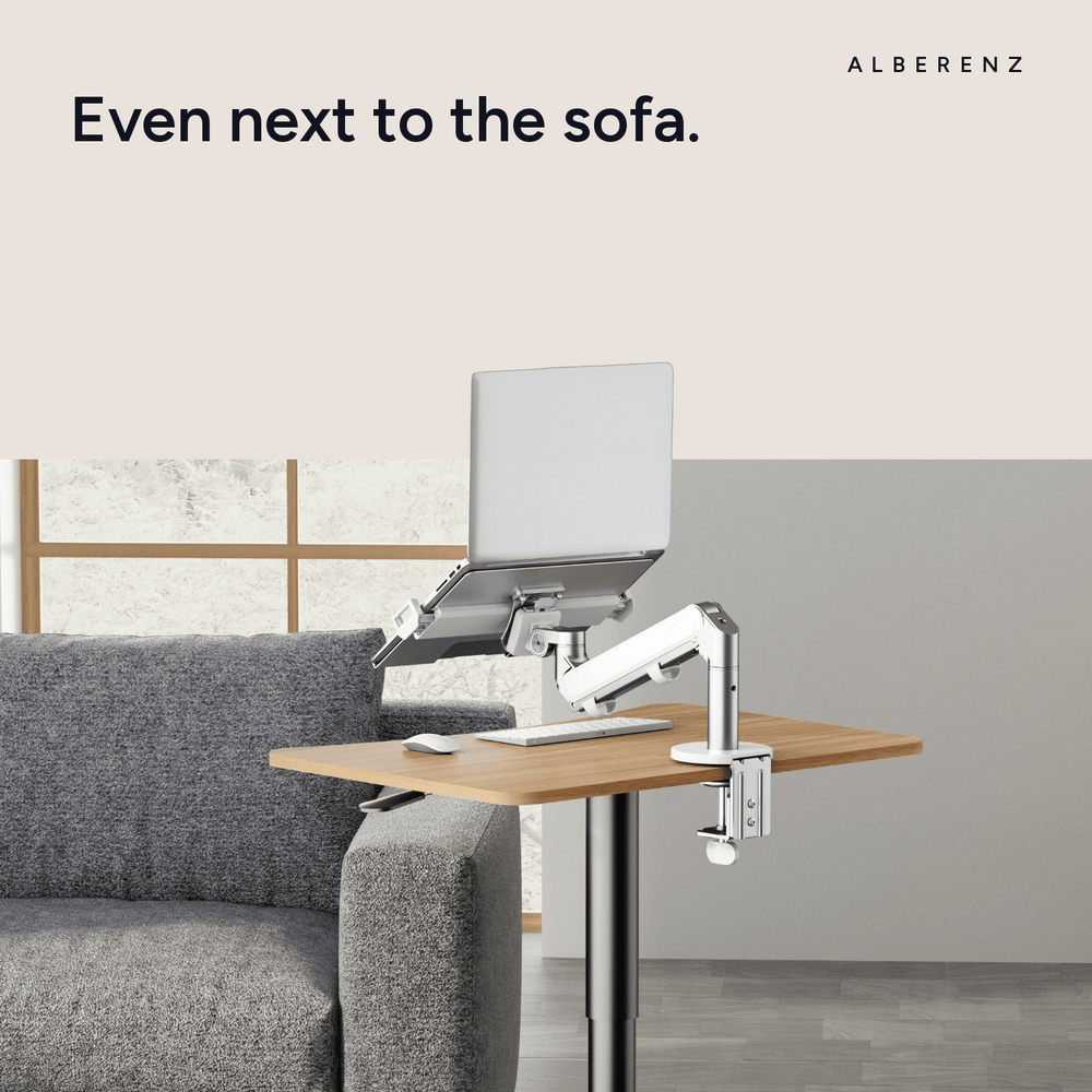 Alberenz® Laptoparm Gasfeder Silber