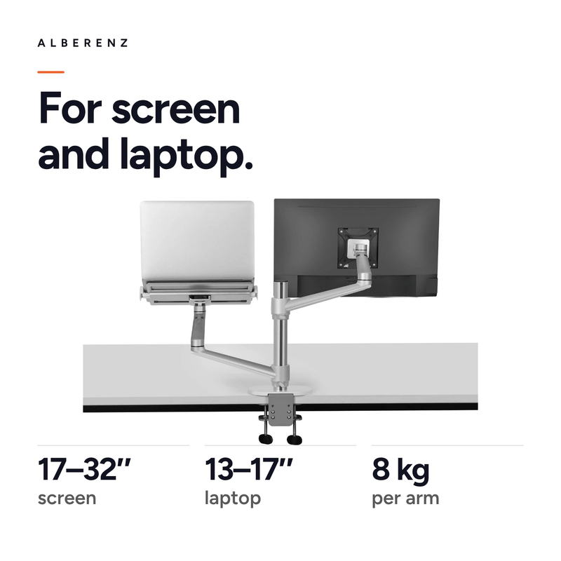 Alberenz® Laptop Monitorhalterung Silber