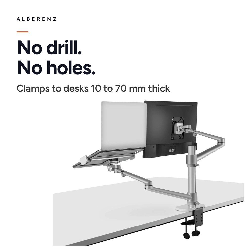 Alberenz® Laptop Monitorhalterung Silber