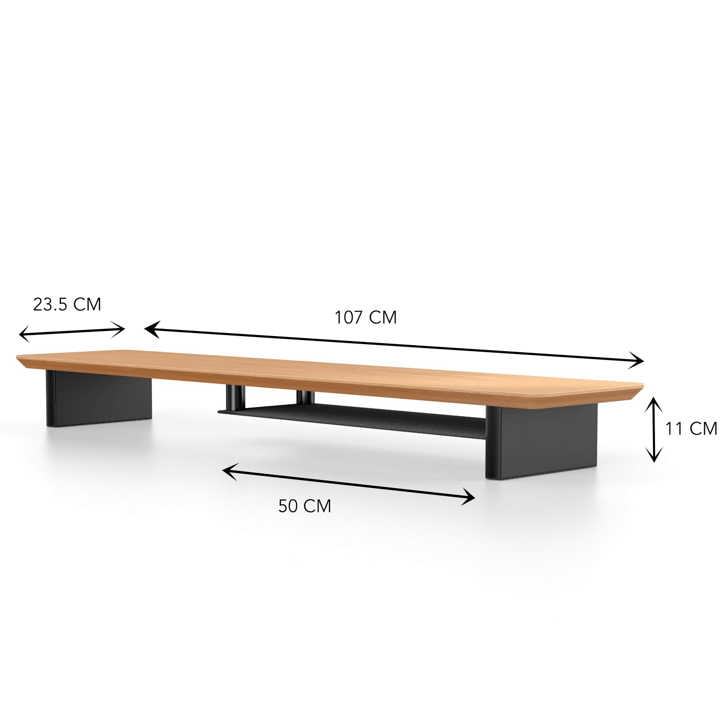 Alberenz® Oak Wooden Monitor Riser - 2 Monitors - Alberenz - Monitor riser