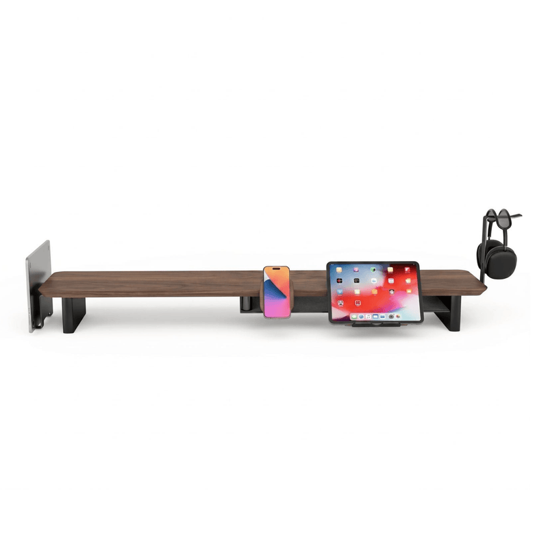 Bundle: Nussbaum-Monitorerhöhung + MagSafe-Ladegerät + Laptophalter + Tabletständer + Kopfhörerhalter