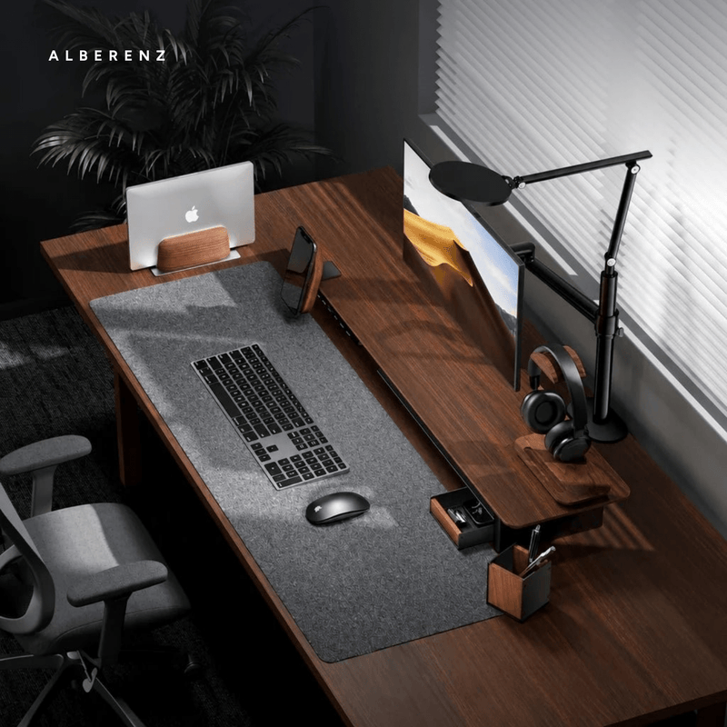 Bundle: Nussbaum-Monitorerhöhung + MagSafe-Ladegerät + Laptophalter + Tabletständer + Kopfhörerhalter