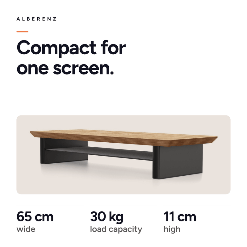 Alberenz® Monitorständer aus Eichenholz - 1 Monitor