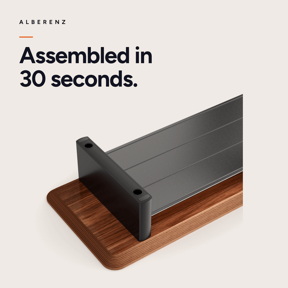 Alberenz® Monitorständer aus Walnussholz - 1 Monitor