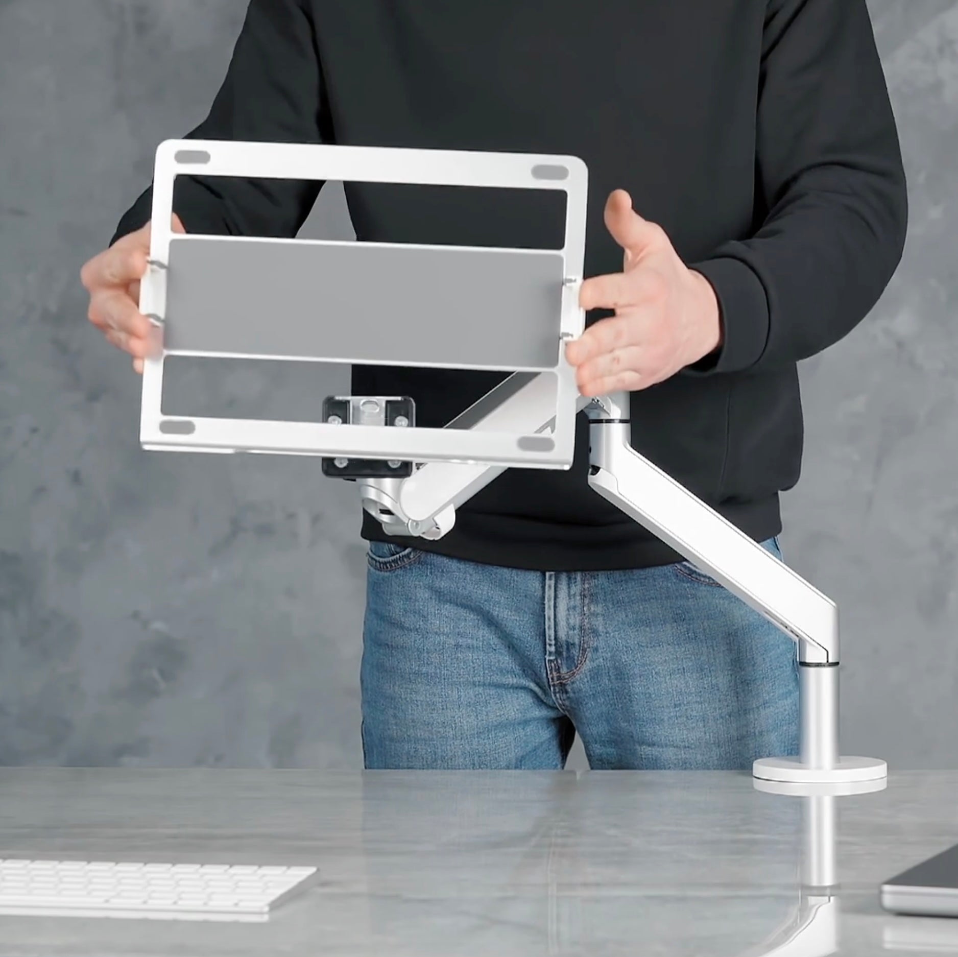 Alberenz® Laptoparm Gasfeder Silber